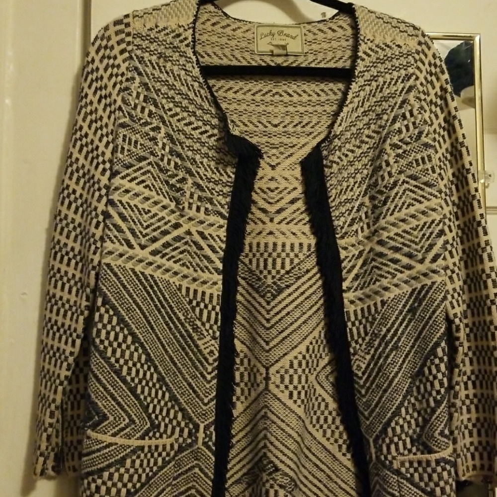 Lucky Brand tribal print cardigan
